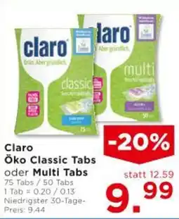 Unimarkt Claro Öko Classic Tabs oder Multi Tabs Angebot