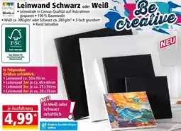 Norma Leinwand Schwarz Angebot