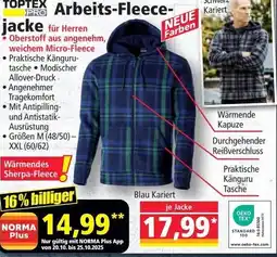 Norma Arbeits-Fleece- jacke Angebot