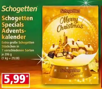 Norma Schogetten Specials Advents- kalender Angebot