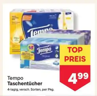 MPreis TEMPO TASCHENTÜCHER Angebot