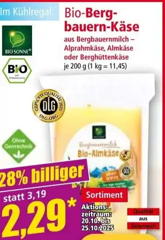 Norma Im Kühlregal: Bio bauern-Käse Angebot