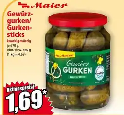 Norma Gewürz- gurken/ gurken- sticks Angebot