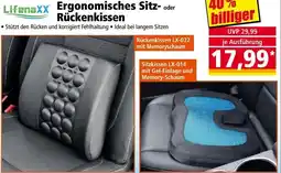 Norma Lifenaxx ergonomisches sitz- oder rückenkissen Angebot