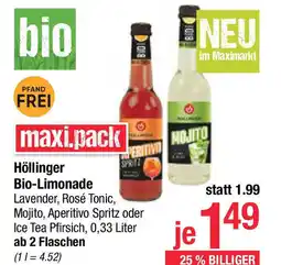 Maximarkt Höllinger bio-limonade Angebot