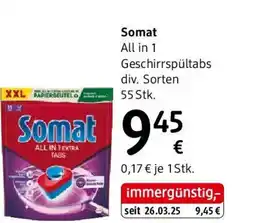 dm Somat all in 1 geschirrspültabs Angebot