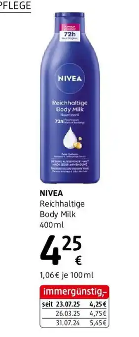 Reichhaltige body milk