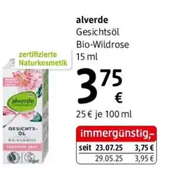 dm Alverde gesichtsöl bio-wildrose Angebot