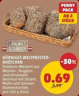 PENNY Körniges weltmeister- brötchen Angebot