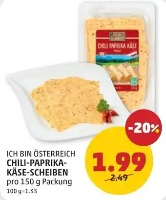 PENNY Chili-paprika- käse-scheiben Angebot