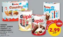 PENNY Ferrero duplo, kinder country od. kinder riegel Angebot
