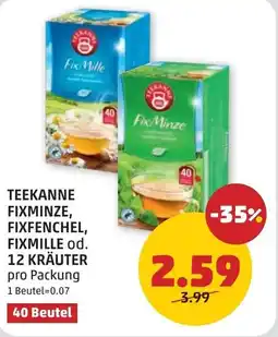 PENNY Teekanne fixminze, fixfenchel, fixmille od. 12 kräuter Angebot