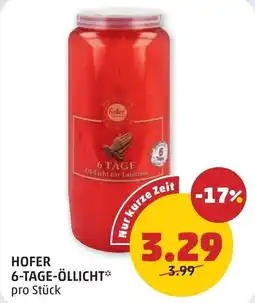 PENNY Hofer 6-tage-öllicht Angebot