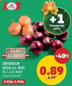 PENNY Zwiebeln gelb od. rot Angebot