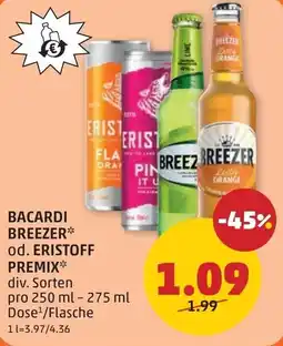 PENNY Bacardi breezer od. eristoff premix Angebot