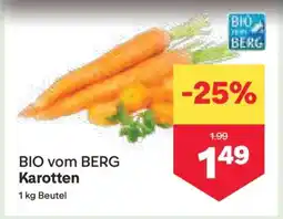 MPreis BIO vom BERG Karotten Angebot