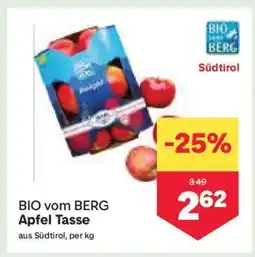 MPreis BIO vom BERG Apfel Tasse Angebot