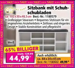 Norma Sitzbank mit Schuhschubladen Angebot