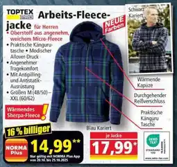 Norma TOPTEX PRO Arbeits-Fleecejacke Angebot