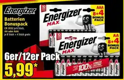 Norma Energizer Batterien Bonuspack Angebot