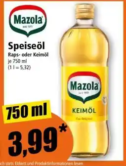 Norma Mazola Speiseöl Angebot