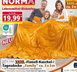 Norma XXXL-Flanell-Kuschel-/Tagesdecke „Family“ ca. 3 x 3 m Angebot