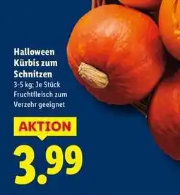 Lidl Halloween-Kürbis zum Schnitzen Angebot
