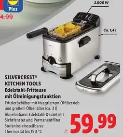 Lidl SILVERCREST KITCHEN TOOLS Edelstahl-Fritteuse mit Ölreinigungsfunktion Angebot