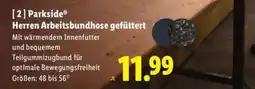 Lidl Parkside Herren Arbeitsbundhose gefüttert Angebot