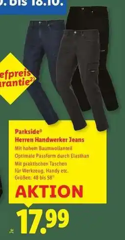 Lidl Parkside Herren Handwerker Jeans Angebot