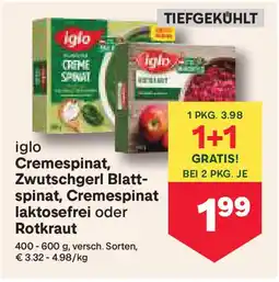 MPreis Cremespinat, Zwutschgerl Blatt- spinat, Cremespinat laktosefrei oder Rotkraut Angebot