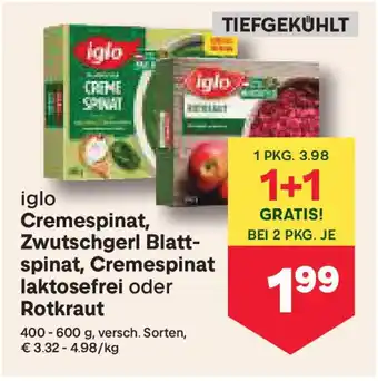 MPreis Cremespinat, Zwutschgerl Blatt- spinat, Cremespinat laktosefrei oder Rotkraut Angebot