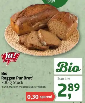 ADEG Bio Roggen Pur Brot 700 g Angebot