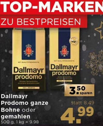 Unimarkt Dallmayr Prodomo Ganze Bohne Oder Gemahlen 500g Angebot