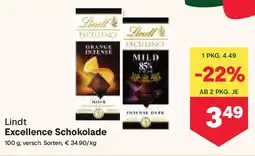 MPreis Lindt Excellence Schokolade Angebot