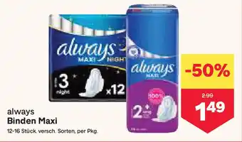 MPreis Binden Maxi Angebot