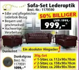 Norma Sofa-Set Lederoptik Angebot