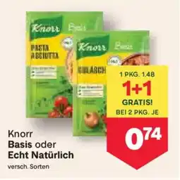 MPreis Knorr Basis oder Echt Natürlich Angebot