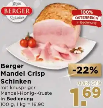 Unimarkt Berger Mandel Crisp Schinken 100g Angebot