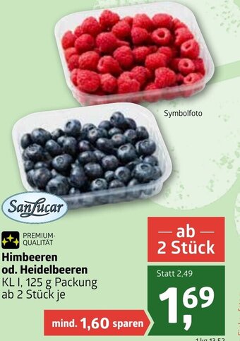 ADEG Himbeeren Od. Heidelbeeren 125 g Angebot