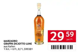 Transgourmet Distilleria Marzadro Grappa Dic Otto Lune Angebot