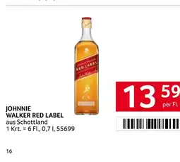 Transgourmet Johnnie Walker Red Label Blended Scotch Whisky Angebot