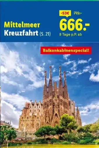 Lidl Reisen Mittelmeer Kreuzfahrt Angebot