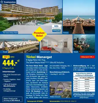 Lidl Reisen Türkei Manavgat Angebot