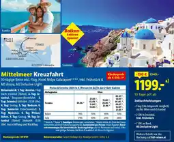 Lidl Reisen Mittelmeer Kreuzfahr Angebot