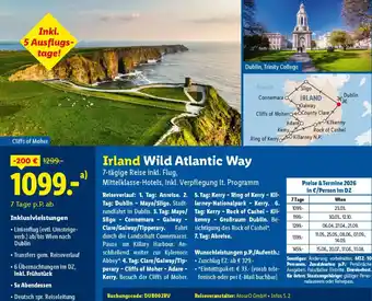 Lidl Reisen Irland Wild Atlantic Way Angebot