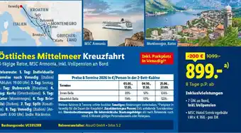 Lidl Reisen Östliches Mittelmeer Kreuzfahrt Angebot