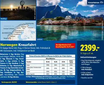 Lidl Reisen Norwegen Kreuzfahrt Angebot