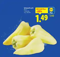 Lidl Spitzpaprika gelb Angebot