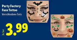 Lidl Party Factory Face Tattoo Angebot